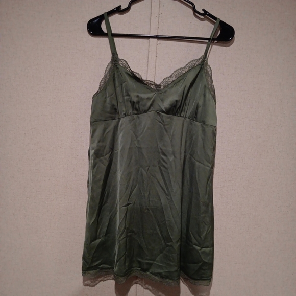 American Eagle AE Lace Green Mini Sleep Dress size m - Picture 2 of 5